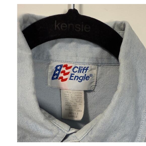 UF College Sportswear Cliff Eagle Button Up Short Sleeve Logo Patch Men's Large - Picture 3 of 11